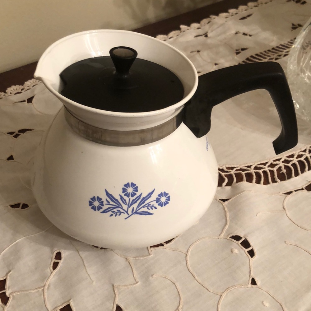 Vintage Blue Cornflower P-104 Stovetop Teapot by Corning Ware